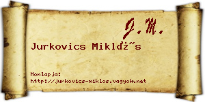 Jurkovics Miklós névjegykártya